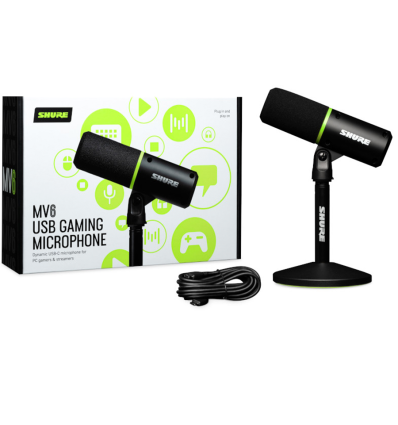 Shure MV6 USB Gaming Microphone - Sonido profesional