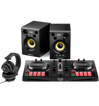 Hercules DJ Essentials Kit - Controladora, Monitores y Auriculares