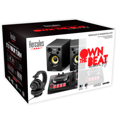 Hercules DJ Essentials Kit - Controladora, Monitores y Auriculares
