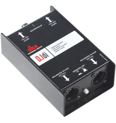 DBX DJDI | Caja de Inyección Pasiva de 2 Canales para Audio Limpio