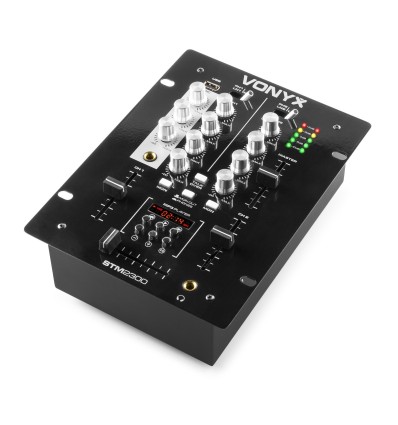 VONYX STM-2300 – Mezclador DJ de 2 canales con USB/MP3