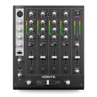 VONYX STM-7010 - Mesa de mezclas DJ de 4 canales con USB