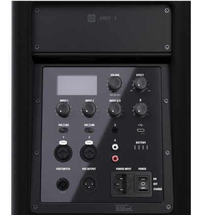 LD Systems ANNY 8 - Altavoz portátil Bluetooth con batería