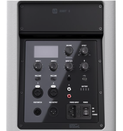 LD Systems ANNY 8 W - Altavoz portátil Bluetooth con batería y mezclad