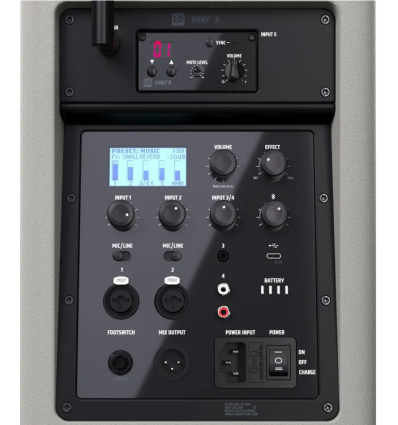 LD Systems ANNY 8 BPH B5 G - Altavoz portátil con Bluetooth y micrófon