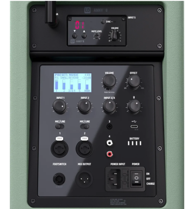 LD Systems ANNY 8 BPH B5 GN – Altavoz portátil Bluetooth con batería