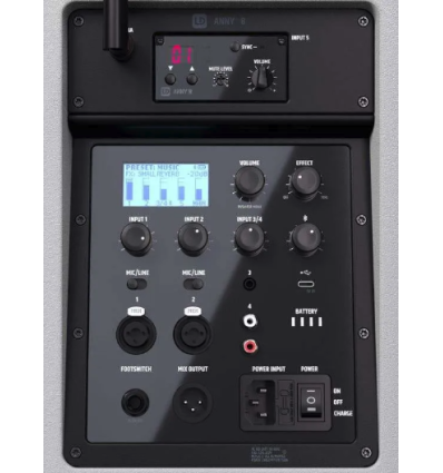 LD Systems ANNY 8 BPH B5 W: Altavoz Bluetooth con batería y micrófono