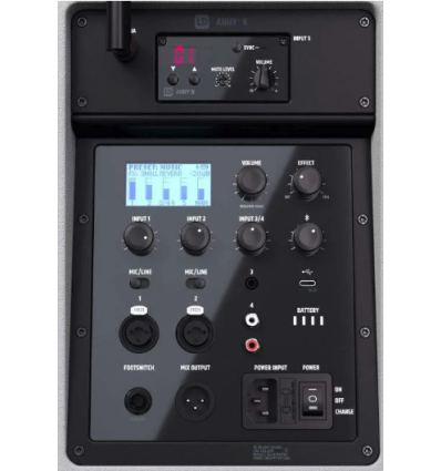 LD Systems ANNY 8 HHD B5 W – Altavoz portátil Bluetooth con micrófono