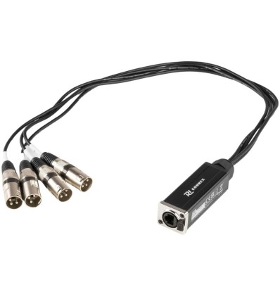 PD Connex CX190 splitter RJ45 a 4 XLR3M, 0.7 metros para eventos