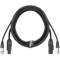 PD Connex CX07-0.35 Combi Cable Powerconnector TR - XLR M/F 0.35m