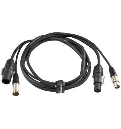 PD Connex CX07-0.35 Combi Cable Powerconnector TR - XLR M/F 0.35m