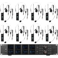 Power Dynamics PD528B Micrófonos Inalámbricos UHF con 8 Petacas