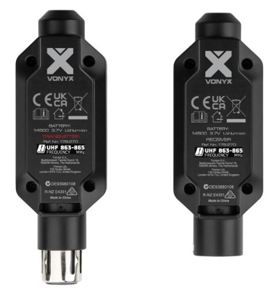 Vonyx WAT200 Sistema Inalámbrico UHF para Micrófonos XLR
