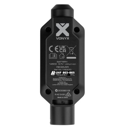 Vonyx WAT200R Receptor de Audio Inalámbrico 16 Canales UHF