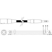 PD Connex CX44-12 Cable XLR Macho a Jack 6.3mm Estéreo 12M PD Connex CX44-12 Cable XLR Macho a Jack 6.3mm Estéreo 12M