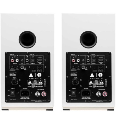 Triangle AIO TWIN - Altavoces activos blancos con Wi-Fi y Bluetooth
