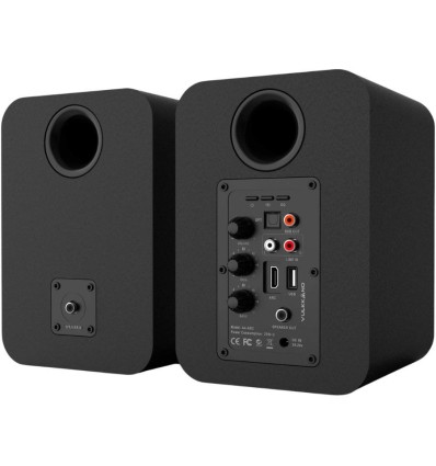 VULKKANO A4 ARC - Altavoces activos negros con HDMI ARC y Bluetooth