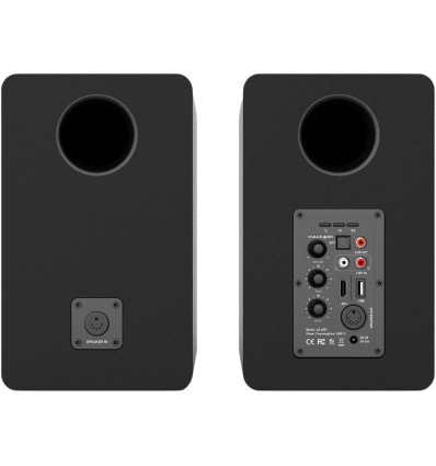 VULKKANO A5 ARC - Altavoces activos negros con HDMI ARC y Bluetooth