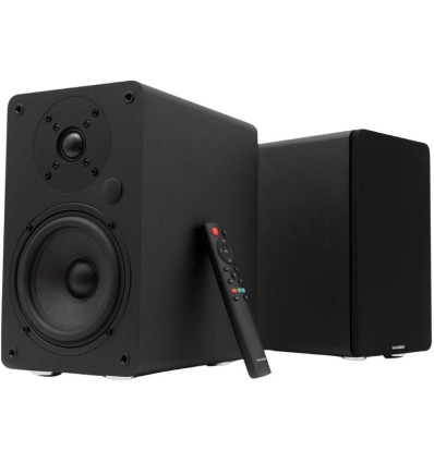 VULKKANO A5 ARC - Altavoces activos negros con HDMI ARC y Bluetooth