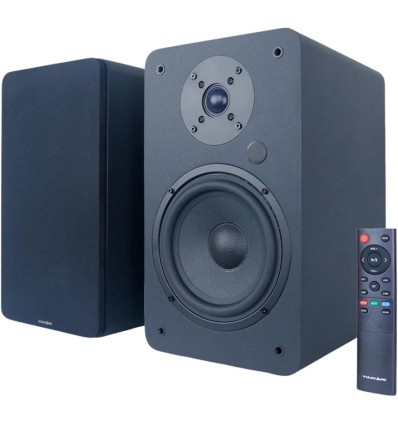 VULKKANO A6 ARC - Altavoces activos negros con HDMI ARC y Bluetooth