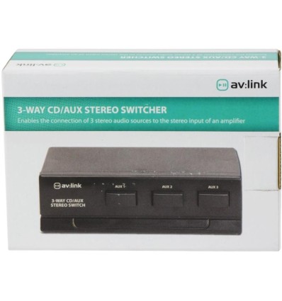 AV:Link AD-AUD31 - Selector de Entradas de Línea de 3 Vías