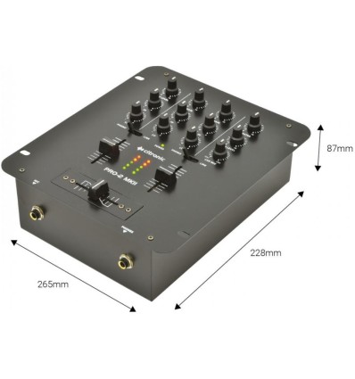 Citronic PRO-2 MKII - Mezclador DJ de 2 Canales Compacto