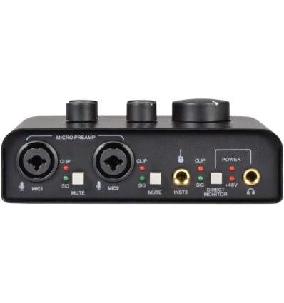 Citronic USB2+1 Interfaz de Audio USB con 2 micrófonos y 1 instrumento