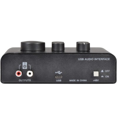 Citronic USB2+1 Interfaz de Audio USB con 2 micrófonos y 1 instrumento