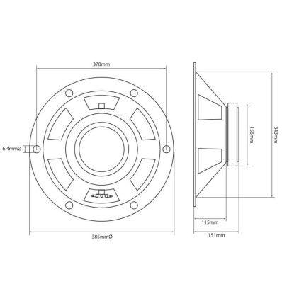 QTX Woofer Pro 15" 350W RMS 8 Ohm - Altavoz Profesional de Graves