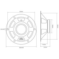 QTX Woofer Pro 15" 350W RMS 8 Ohm - Altavoz Profesional de Graves QTX Woofer Pro 15" 350W RMS 8 Ohm - Altavoz Profesional de Graves