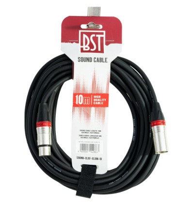 BST SOUND-XLRF-XLRM-10 - Cable de audio XLR de 10 metros