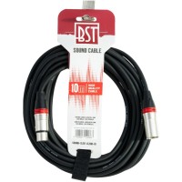 BST SOUND-XLRF-XLRM-10 - Cable de audio XLR de 10 metros