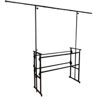 Soporte DJ móvil Ibiza Light DS10 con puente de iluminación Soporte DJ móvil Ibiza Light DS10 con puente de iluminación