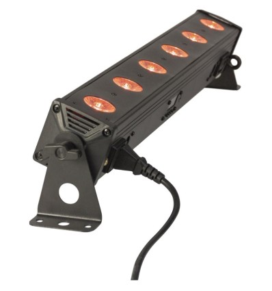 Barra LED Ibiza Light LEDBAR6-RC - 6 LEDs RGBW y control remoto