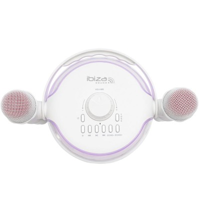 KARAHOME-WH Ibiza Sound - Karaoke 120W Bluetooth y micrófonos