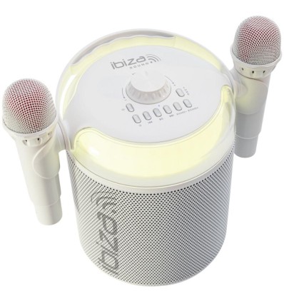 KARAHOME-WH Ibiza Sound - Karaoke 120W Bluetooth y micrófonos