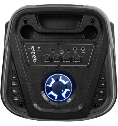 Altavoz portátil Ibiza Sound COLUMBA-KARAOKE - 1000W y micrófonos