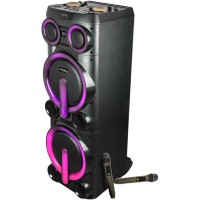 Altavoz Ibiza Sound BOMBMASTER - 1000W y micrófonos inalámbricos