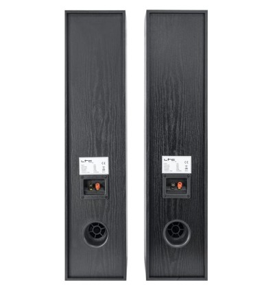 Altavoces de suelo LTC L766-BL – 350W, 3 vías, madera negra