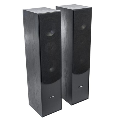 Altavoces de suelo LTC L766-BL – 350W, 3 vías, madera negra