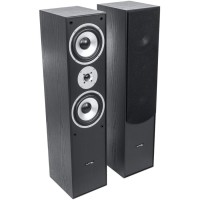 Altavoces de suelo LTC L766-BL – 350W, 3 vías, madera negra