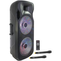 Altavoz PARTY-215LED-MKII - 1000W, Bluetooth, micrófonos UHF y LED