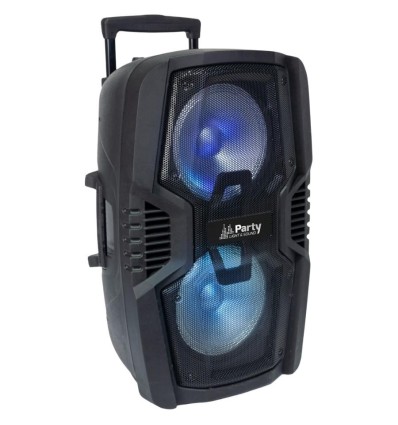 Altavoz PARTY-210LED - 600W, Bluetooth, LED y batería portátil
