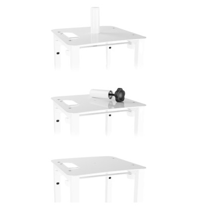 Vonyx DJP170 - Set de pedestal DJ con placa base plegable y fundas