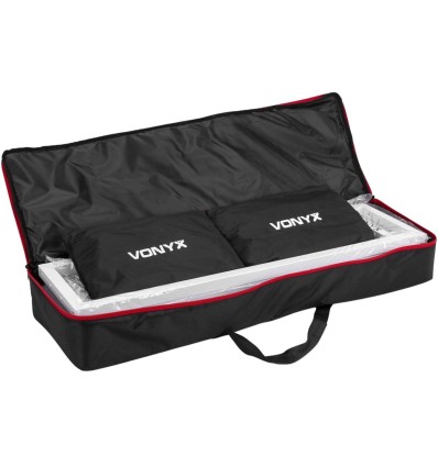 Vonyx DJP170 - Set de pedestal DJ con placa base plegable y fundas