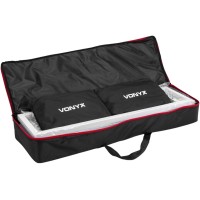 Vonyx DJP170 - Set de pedestal DJ con placa base plegable y fundas