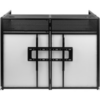 Vonyx DB6 - Cabina DJ plegable con soporte para TV y paneles de lycra Vonyx DB6 - Cabina DJ plegable con soporte para TV y paneles de lycra