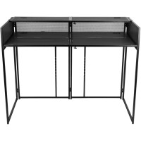 Vonyx DB6 - Cabina DJ plegable con soporte para TV y paneles de lycra Vonyx DB6 - Cabina DJ plegable con soporte para TV y paneles de lycra