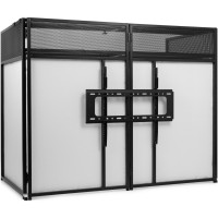 Vonyx DB6 - Cabina DJ plegable con soporte para TV y paneles de lycra Vonyx DB6 - Cabina DJ plegable con soporte para TV y paneles de lycra