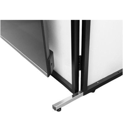 Vonyx DB6 - Cabina DJ plegable con soporte para TV y paneles de lycra